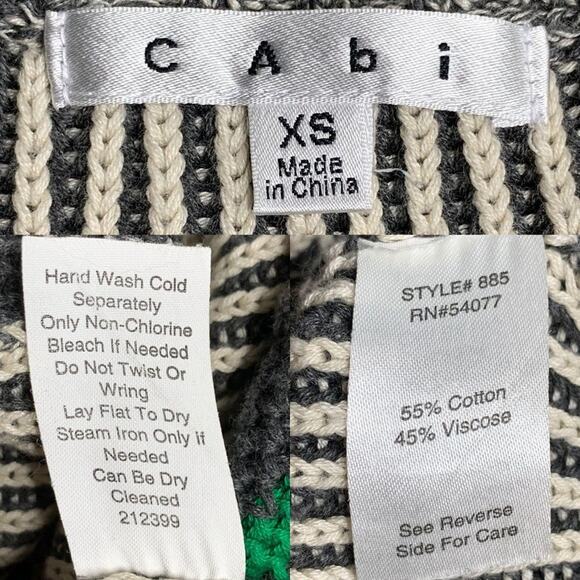Cabi Trident Striped Knit Sweater Vest Womens XS #885 Tank Top - Picture 8 of 9